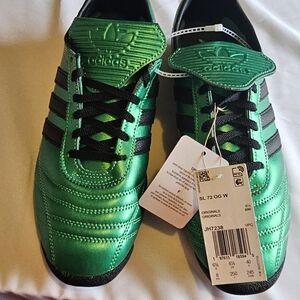 Adidas Women's Metallic Green and Black Sneakers Size 8 ,and 10